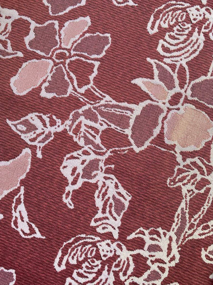 Brocade - Rust/Peach/Cream - 63" Wide - Sold By The Metre