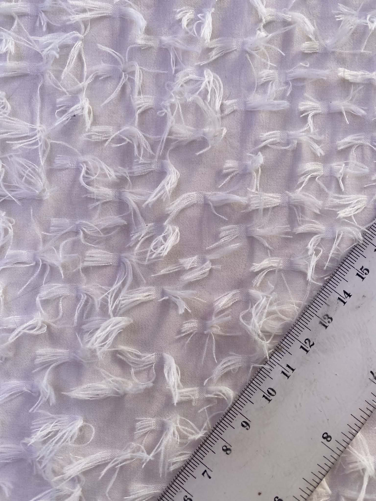 White Eyelash Chiffon Fabric - 57" Wide, £2.50 per Metre