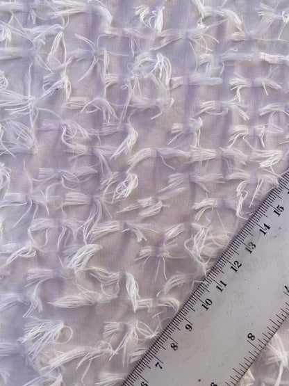 White Eyelash Chiffon Fabric - 57" Wide, £2.50 per Metre