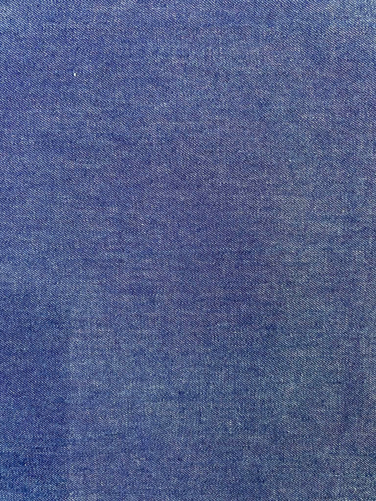 100% Cotton Denim/Chambray - Blue - 60"Wide - Sold By The Metre