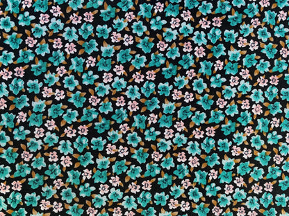 Viscose - Green/Pink/Black/Mustard - 57"Wide - Sold By The Metre
