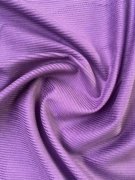 100% Cotton Corduroy - Purple - 57"Wide - Sold By The Metre