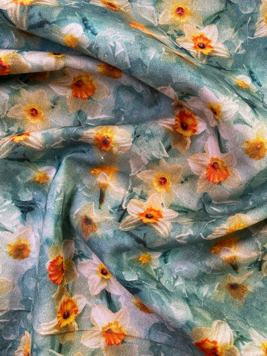 100% Cotton - Leaf/Orange/Yellow - 44" Wide - Sold By The Metre