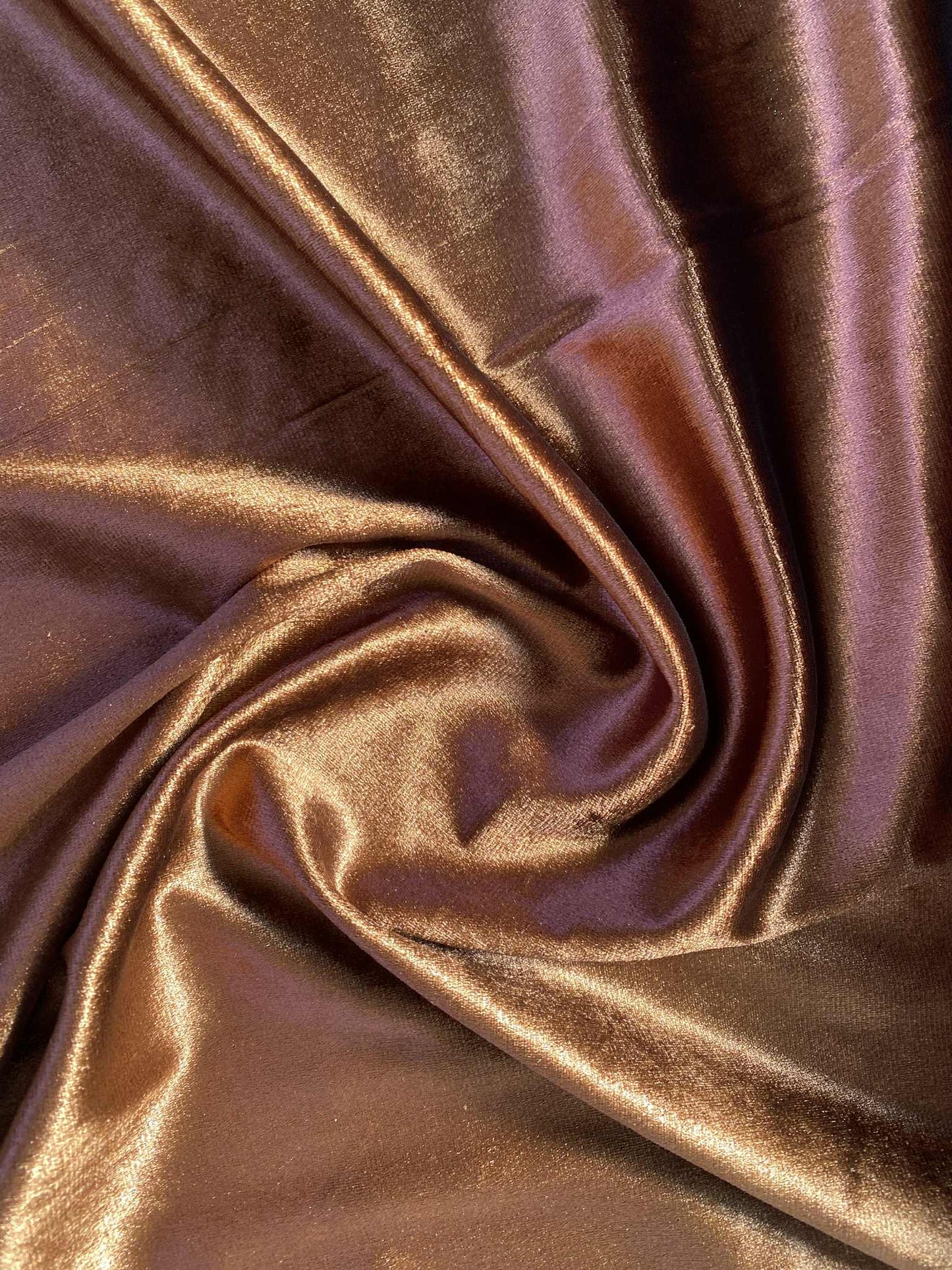 Spandex Velvet - Chocolate - 59"Wide - Sold By The Metre