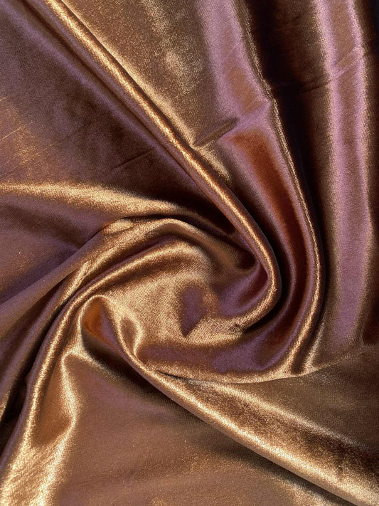 Spandex Velvet - Chocolate - 59"Wide - Sold By The Metre