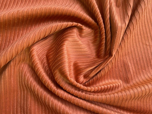 100% Cotton Corduroy - Clay - 56"Wide - Sold By The Metre