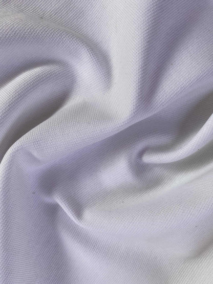 Heavy Cotton Lycra Rib - White - 63" Wide - Sold By The Metre