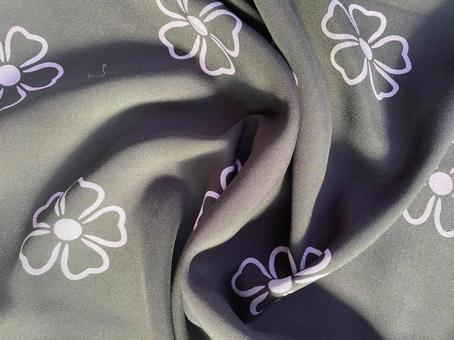 Viscose - Black/Lilac - 57"Wide - Sold By The Metre