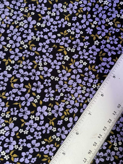 Viscose Lycra - Black/Lilac/Mustard/White - 62"Wide - Sold By The Metre
