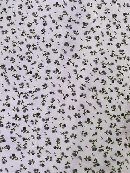 64% Cotton 30% Poly 6% Lycra - Grey/Green/White - 51" Wide - Sold By The Metre