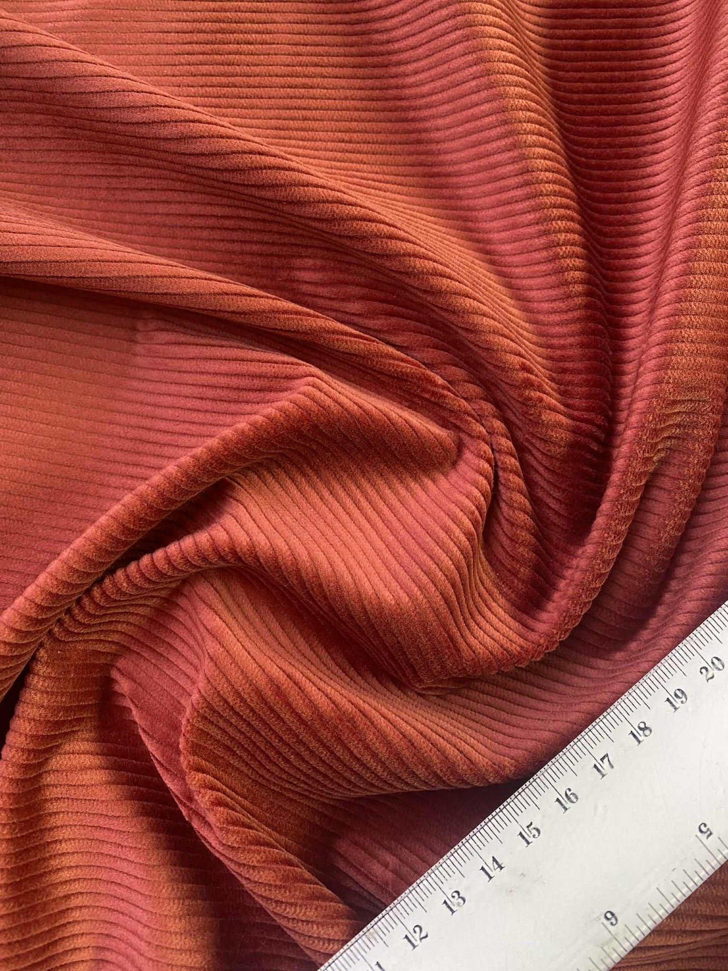 100% Cotton Corduroy - Rust - 57"Wide - Sold By The Metre