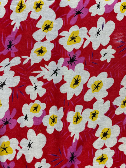 Viscose - Pink/Yellow/White - 57"Wide - Sold By The Metre