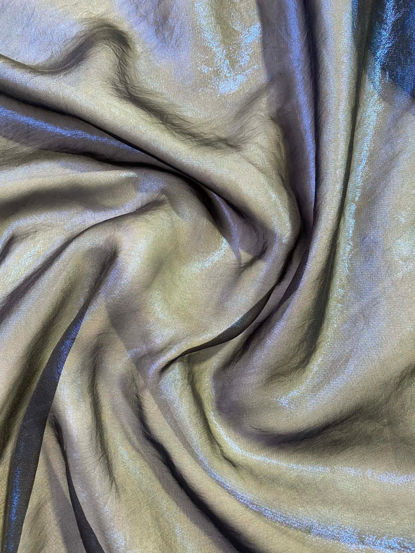 Foiled Chiffon - Blue - 58"Wide - Sold By The Metre