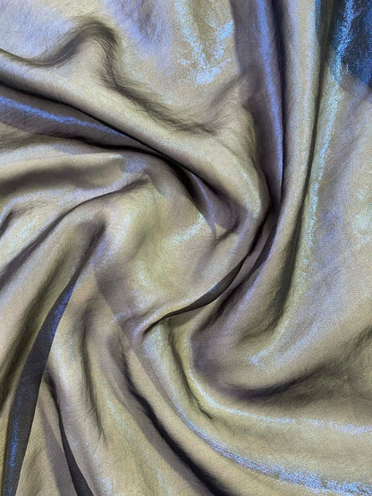 Foiled Chiffon - Blue - 58"Wide - Sold By The Metre