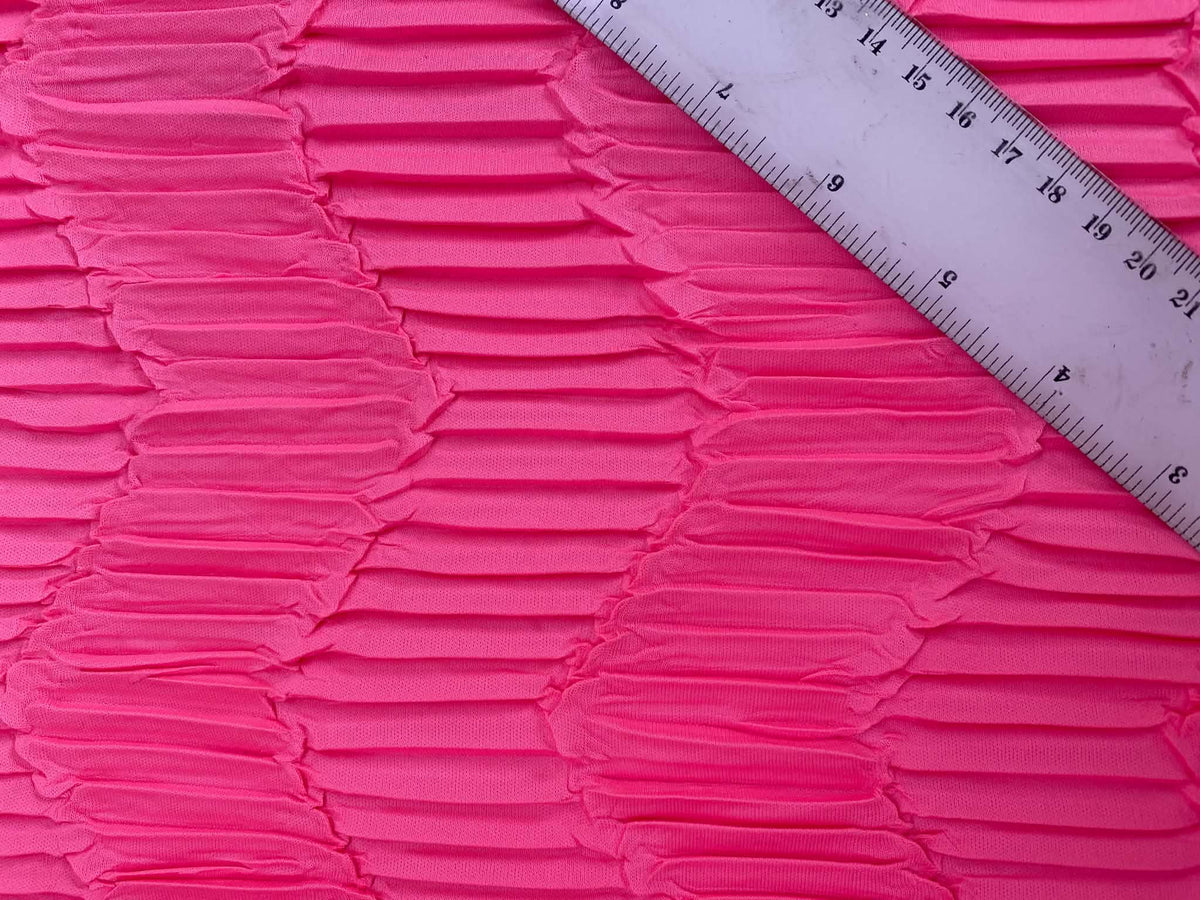 Chevron Pleated Stretch Polyester Fabric - 68" Wide, £3.99 per Metre