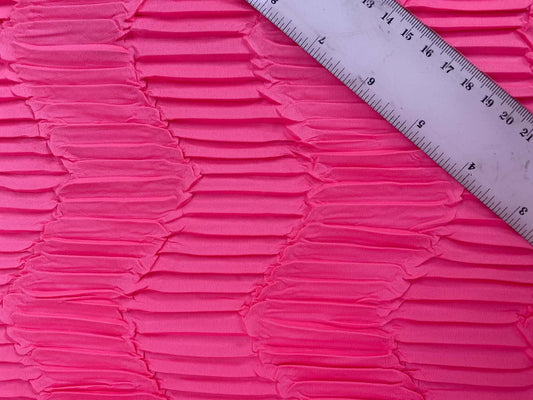 Chevron Pleated Stretch Polyester Fabric - 68" Wide, £3.99 per Metre