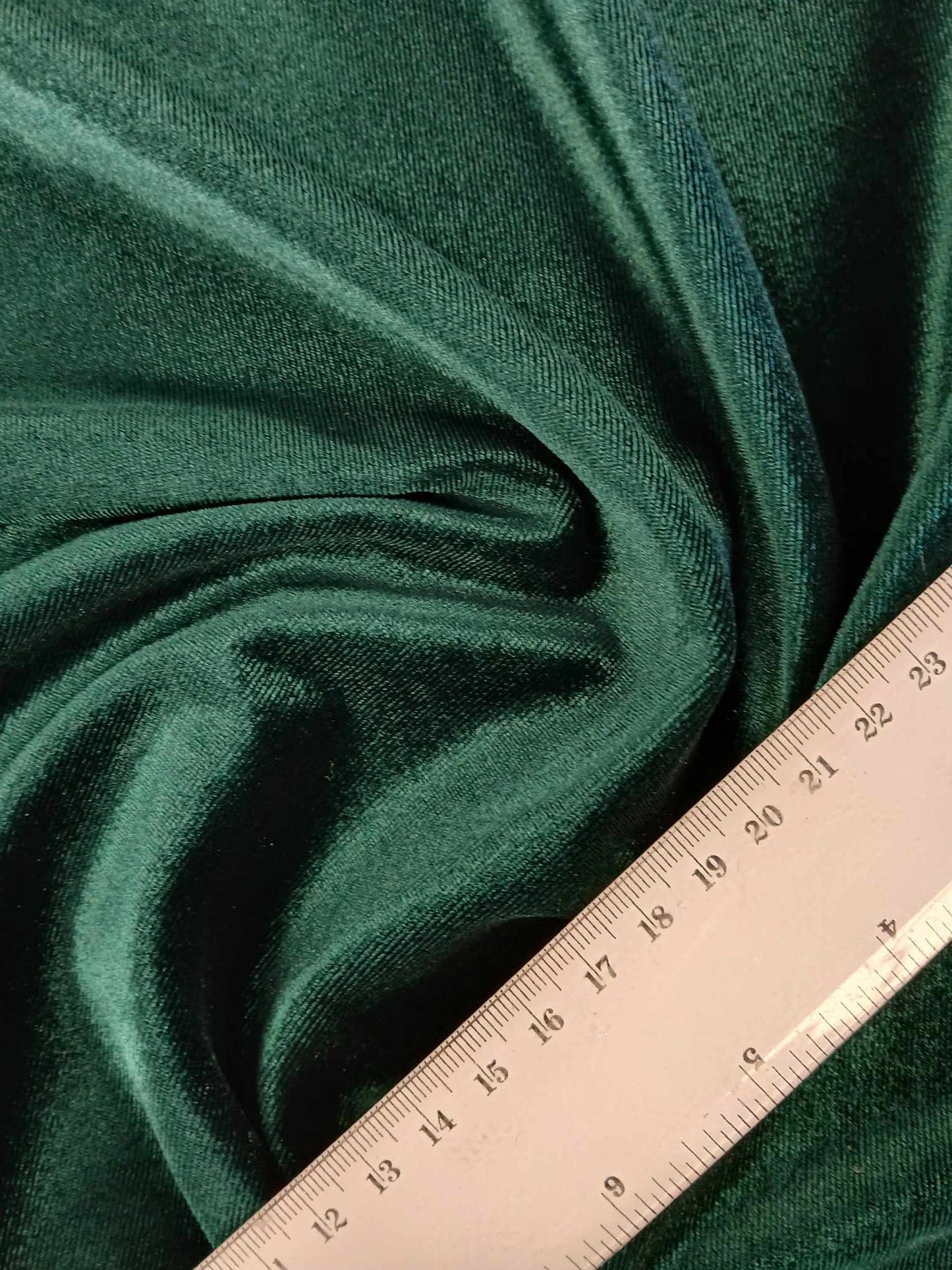 Spandex Velvet - Bottle Green - 58" Wide - Sold By the Metre