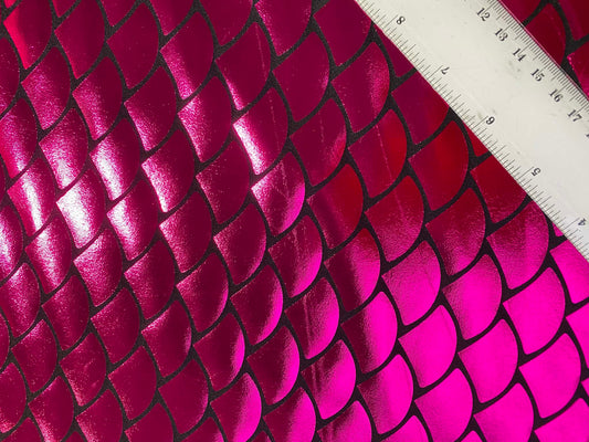 Fish Scale 92% Polyester 8% Elastane - Pink - 58"Wide - Sold By The Metre