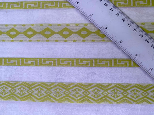 Cotton Organza - Lime/White - 63" Wide - Sold by the Metre