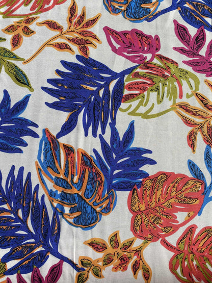Viscose - White/Blue/Pink/Green - 57"Wide - Sold By The Metre