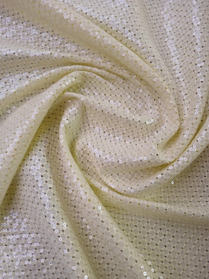 Cotton Sequins - Lemon - 52" Wide - Sold By The Metre