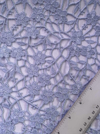 Guipure Lace - Cornflower Blue - 46"Wide - Sold By The Metre