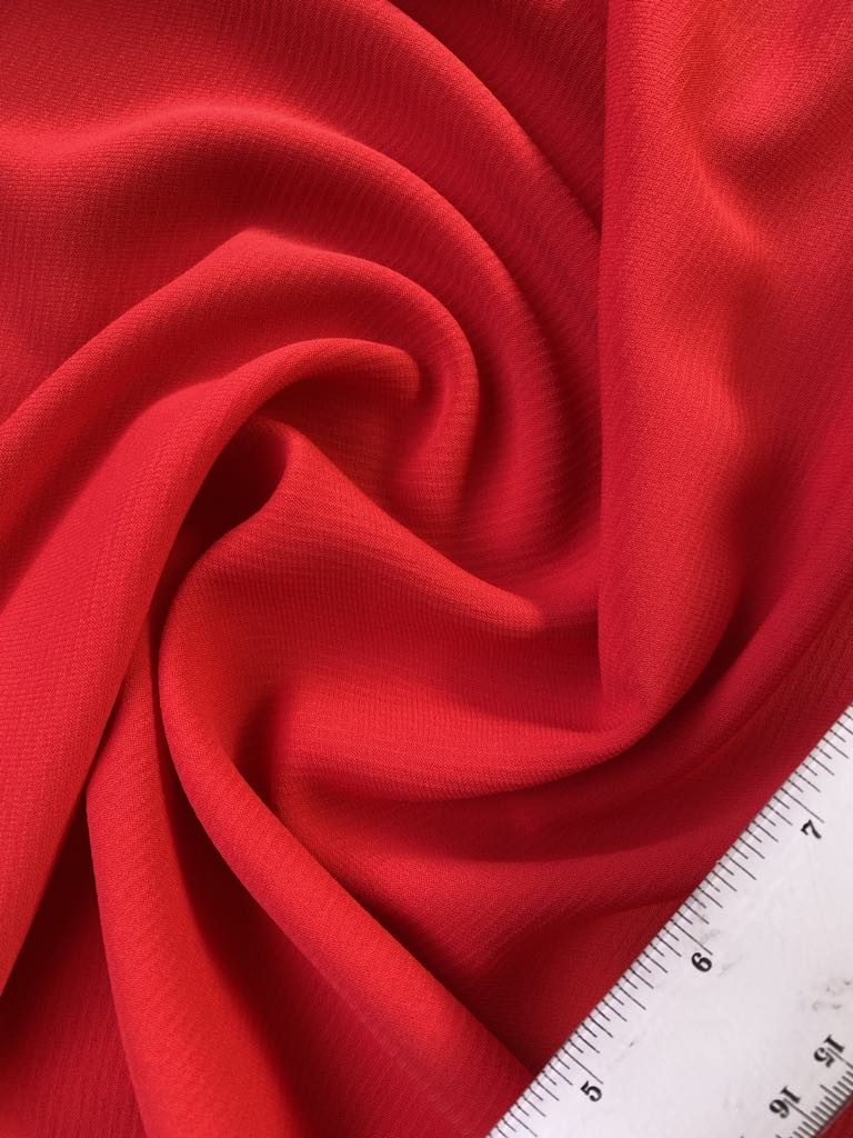 River Island Heavy Crepe - Red - 60" Wide - Sold By The Metre