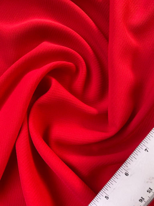 River Island Heavy Crepe - Red - 60" Wide - Sold By The Metre