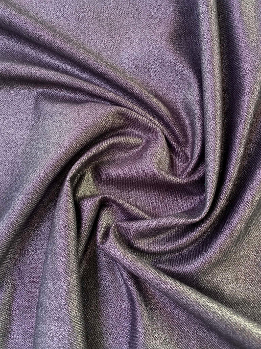 Metallic Silver Grey Poly Lycra Jegging Fabric – 57" Wide (£2.99/m)