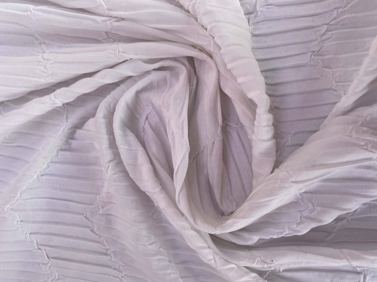 Chevron Pleated Stretch Polyester Fabric - 68" Wide, £3.99 per Metre