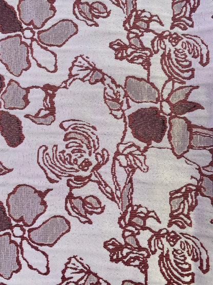 Brocade - Rust/Peach/Cream - 63" Wide - Sold By The Metre