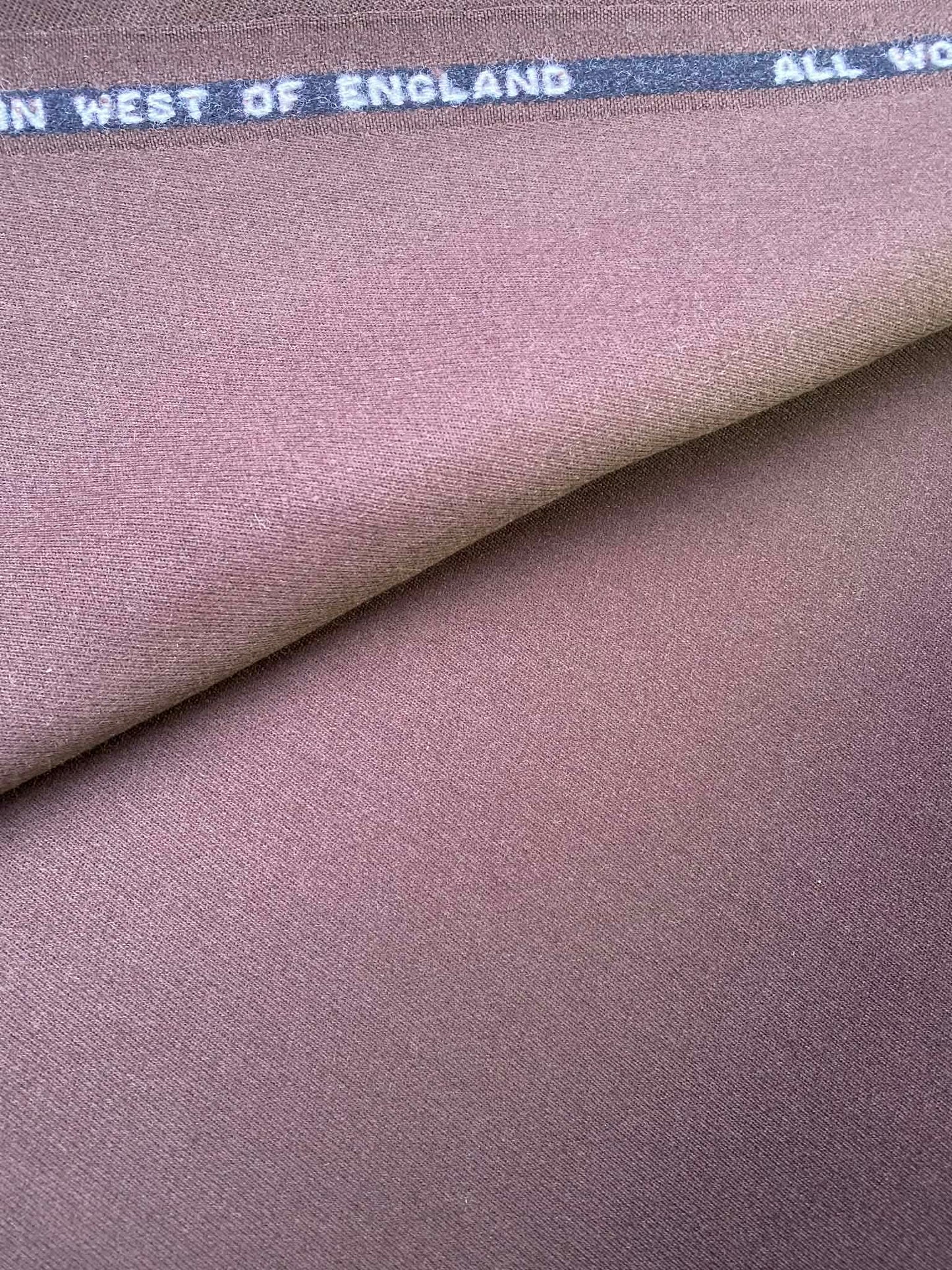 100% Wool Fabric - Brown - 30" Wide - Traditional Tailoring & Heritage Quality - £5.99/m