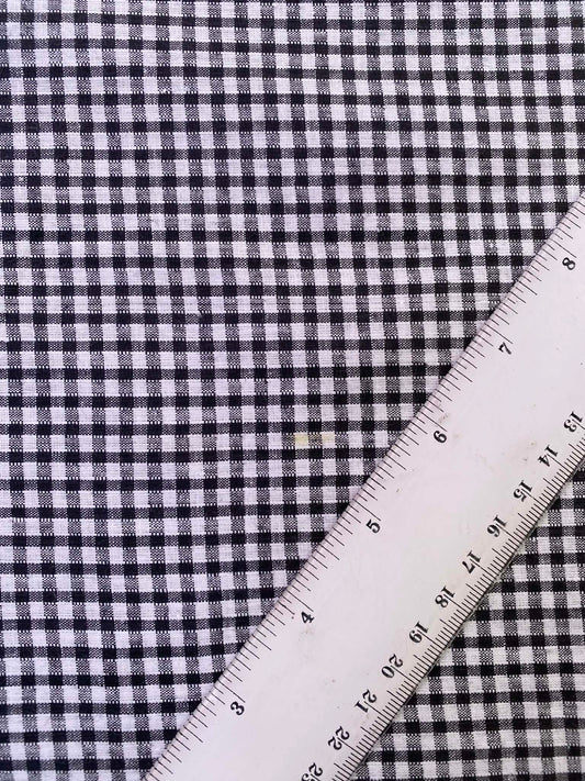100% Cotton Gingham Fabric - 36" Wide - Black - £2.99/m