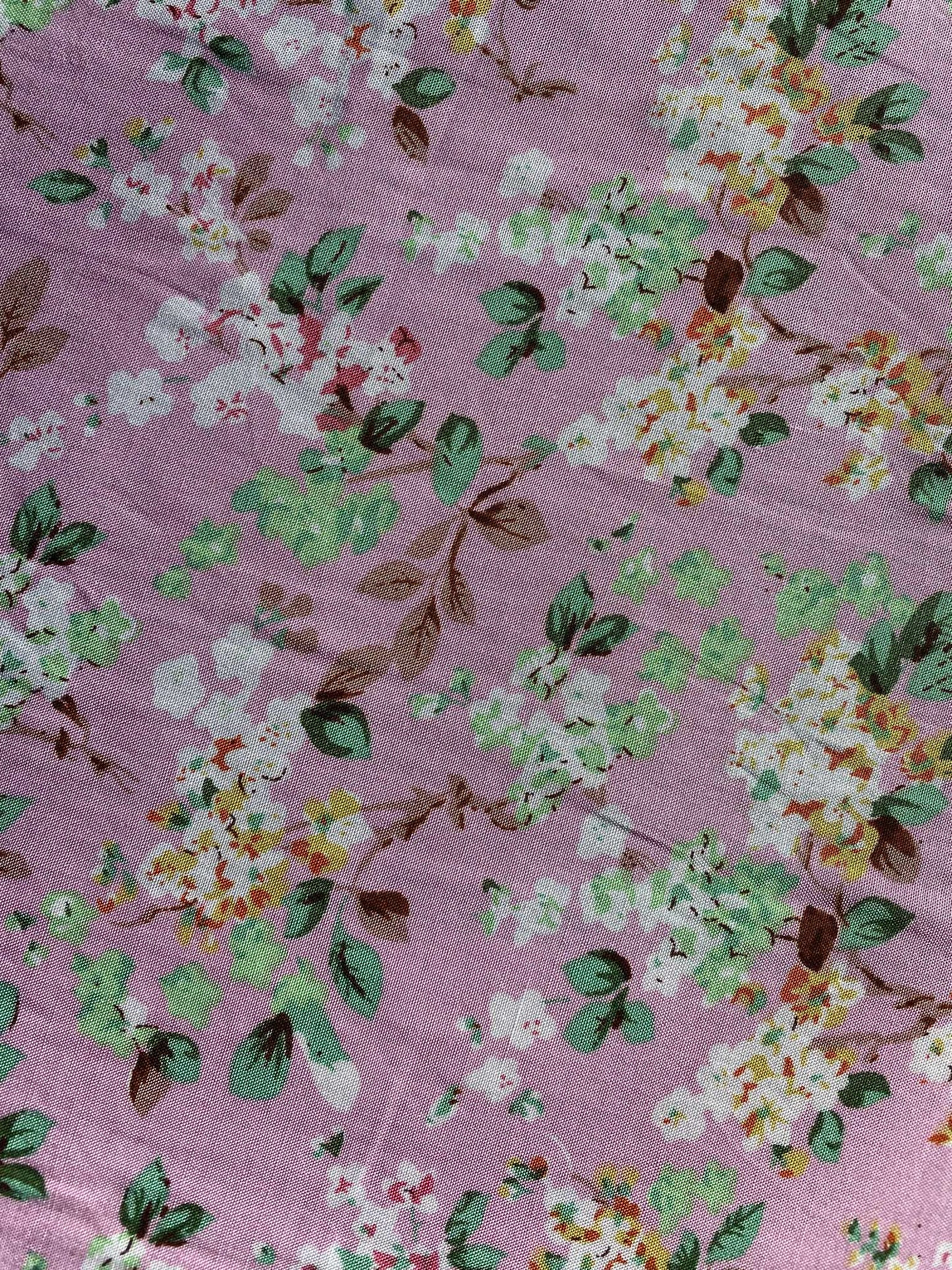 Viscose - Pink/Green/Yellow/White - 57"Wide - Sold By The Metre