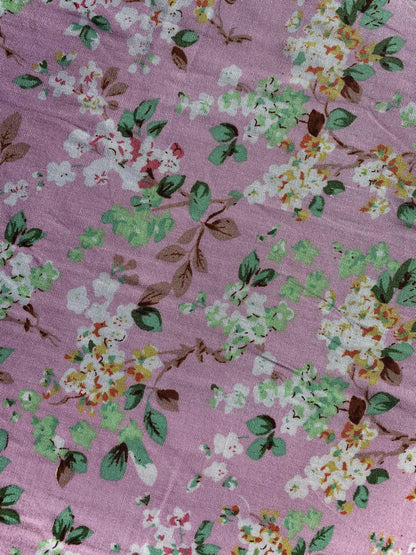 Viscose - Pink/Green/Yellow/White - 57"Wide - Sold By The Metre