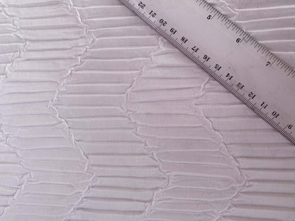Chevron Pleated Stretch Polyester Fabric - 68" Wide, £3.99 per Metre