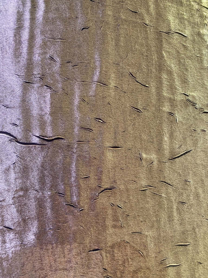 Mercury Metallic Gold and Black Polyester Fabric - 56" Wide, No Stretch