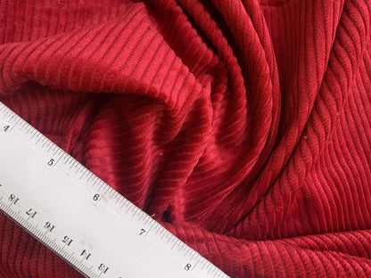 100% Cotton Corduroy - Crimson - 57"Wide - Sold By The Metre