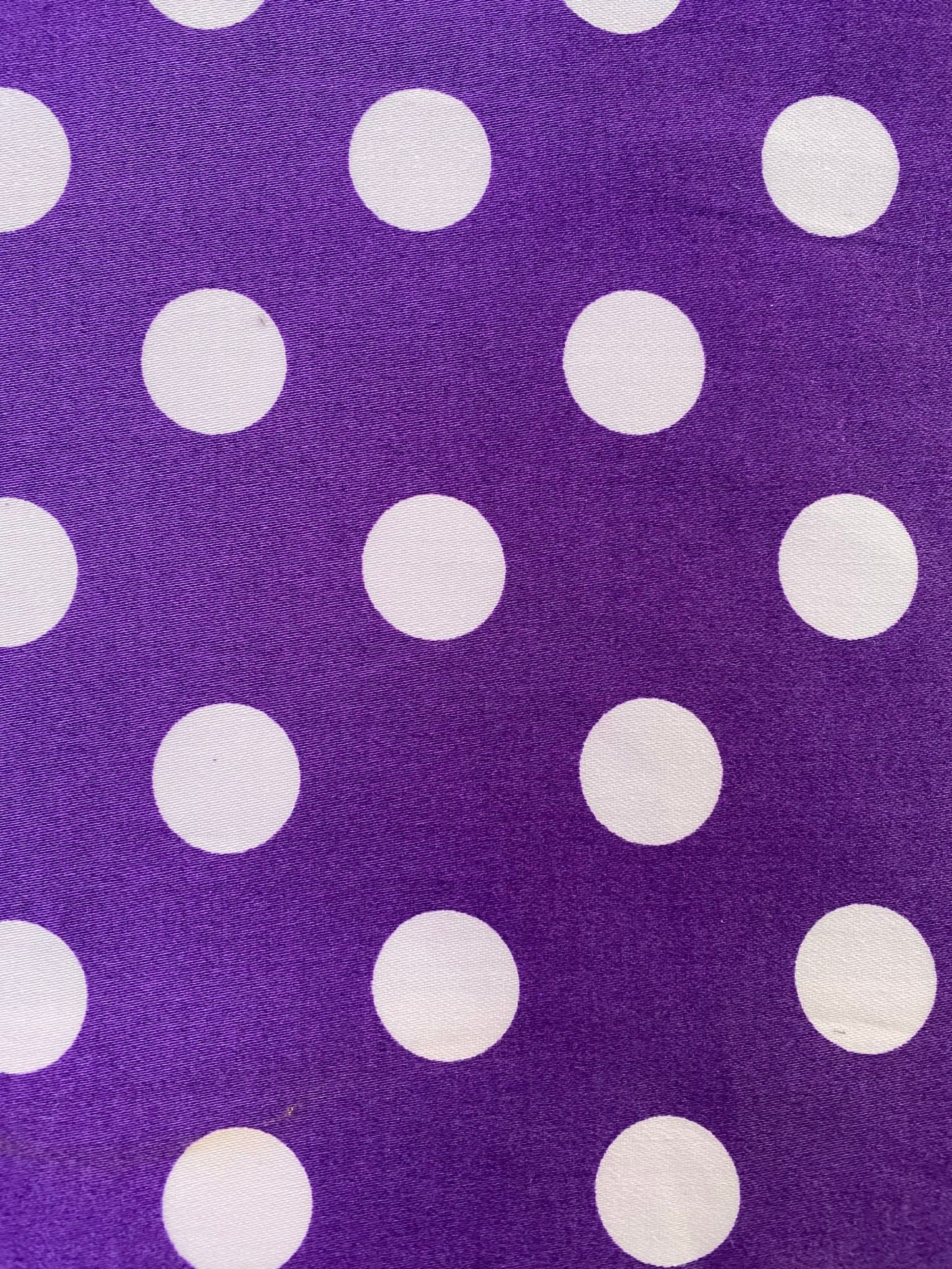 Cotton Spandex 97%/3%- Purple/White - 58"Wide - Sold By The Metre