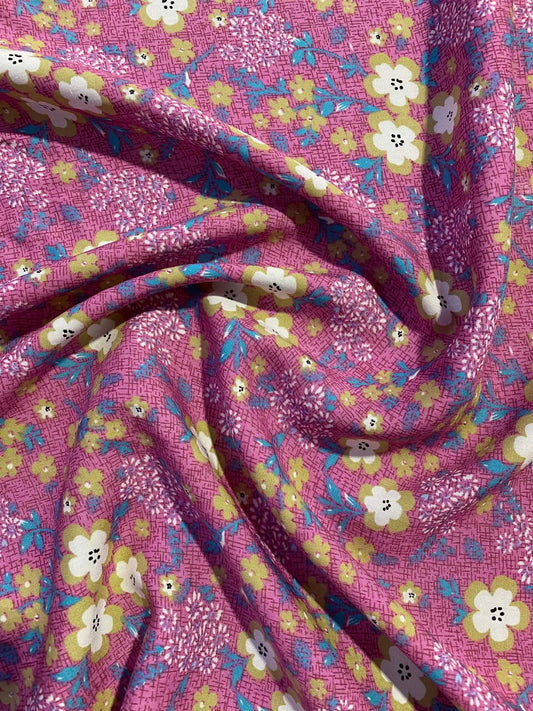 Viscous - Pink/Blue/Beige - 57"Wide - Sold By The Metre