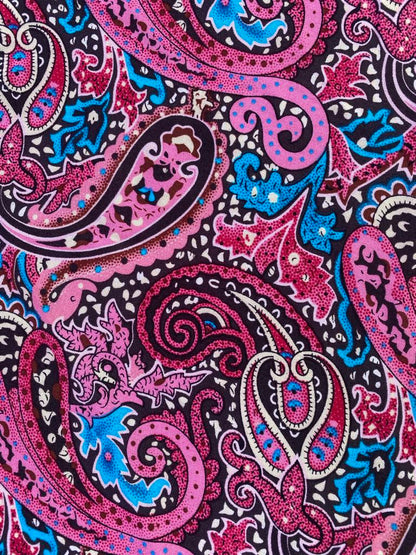 Viscose - Pink/Wine/Blue/Black - 57" Wide - Sold By The Metre