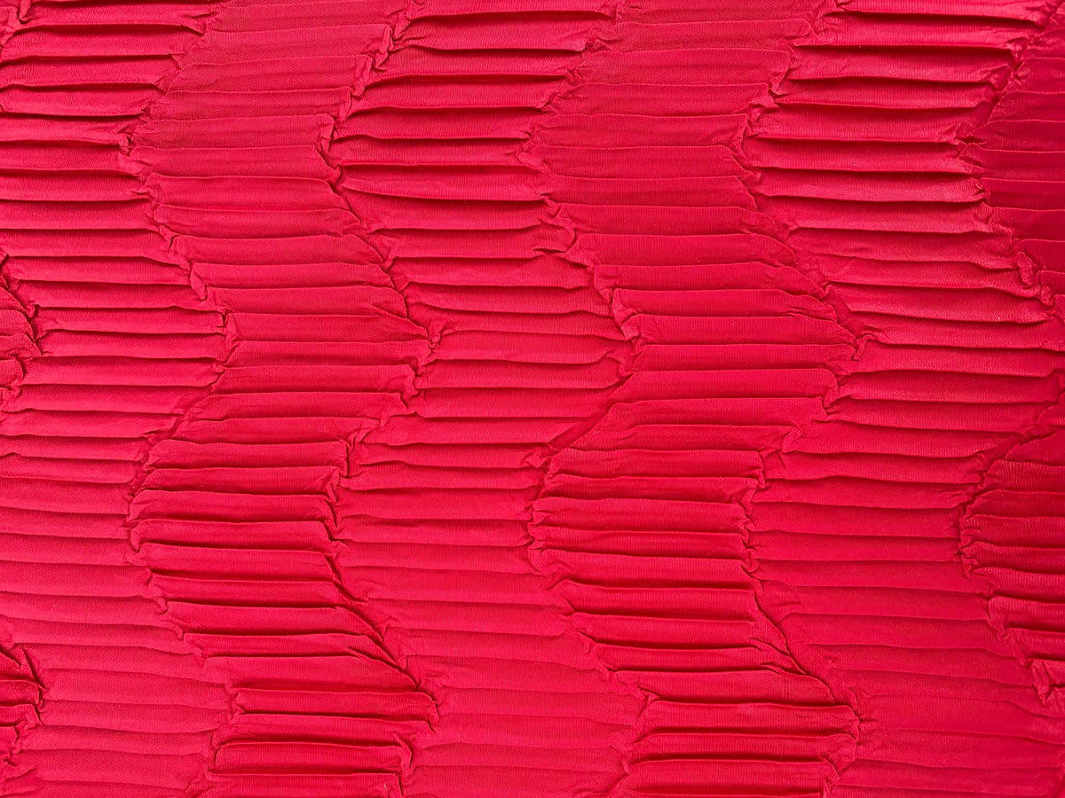 Chevron Pleated Stretch Polyester Fabric - 68" Wide, £3.99 per Metre