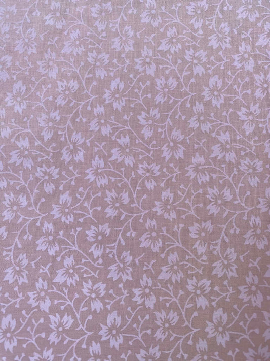 Poly Cotton - Peach/White - 45" Wide