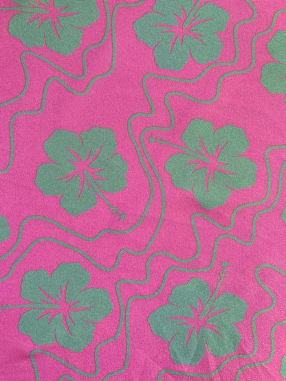 Swinwear Lycra - Pink/Green - 57" Wide - Sold By The Metre