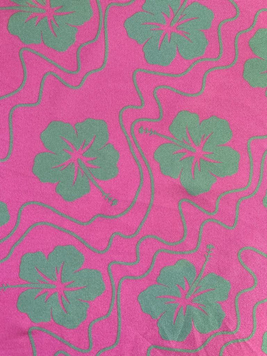 Swinwear Lycra - Pink/Green - 57" Wide - Sold By The Metre