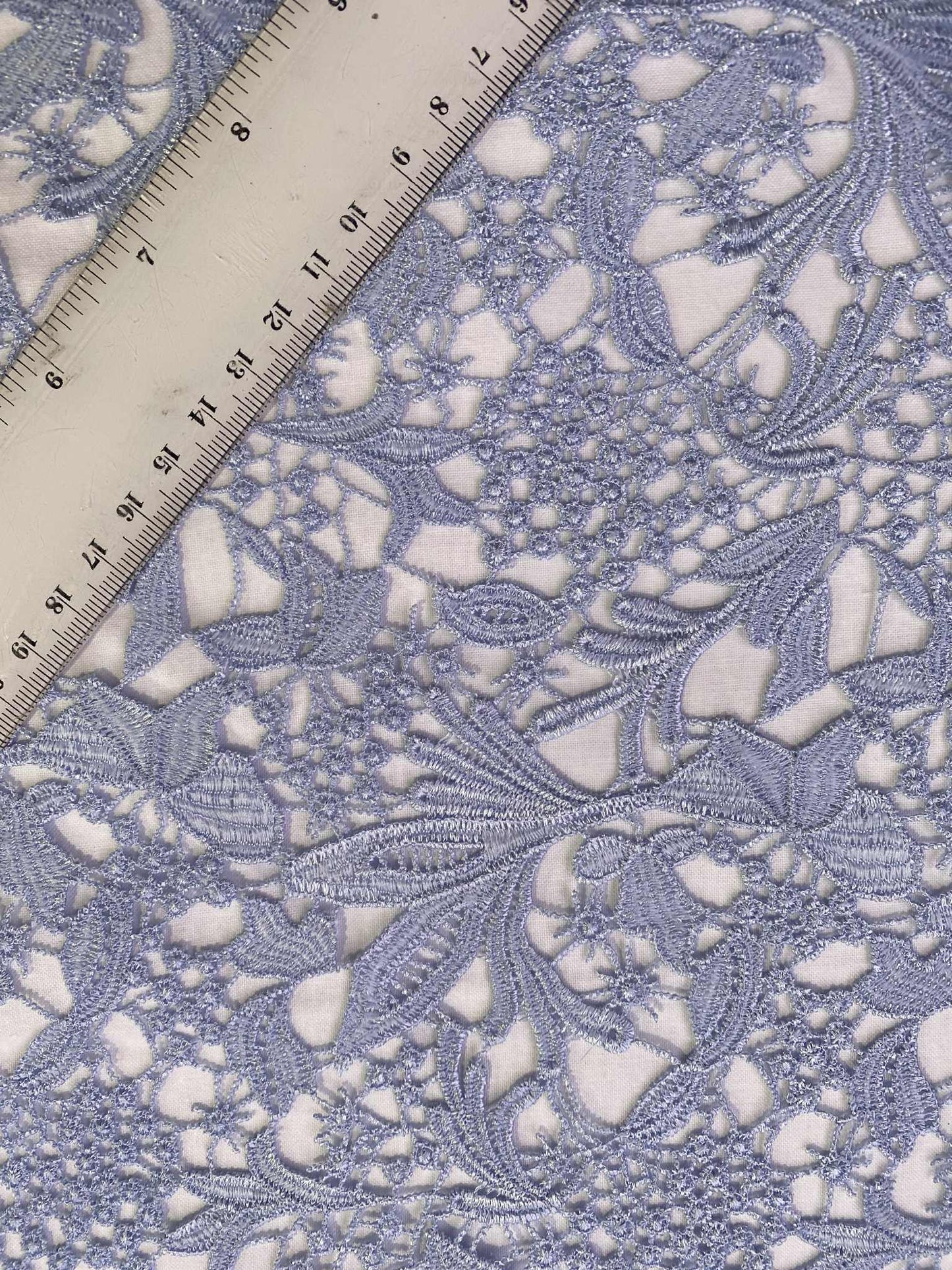 Phase 8 Guipure Lace - Cornflower Blue - 46"Wide - Sold By The Metre