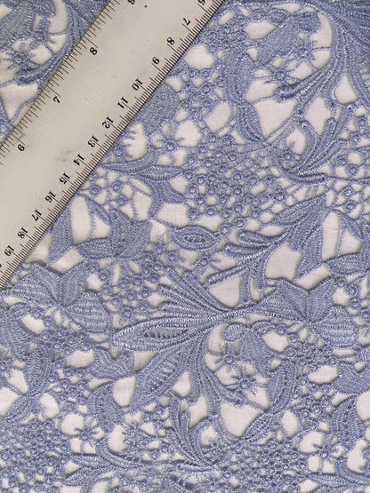 Phase 8 Guipure Lace - Cornflower Blue - 46"Wide - Sold By The Metre