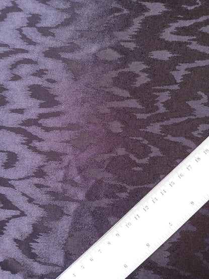 River Island - Satin Viscos Jacquard - Black - 60" Wide - Sold By The Metre