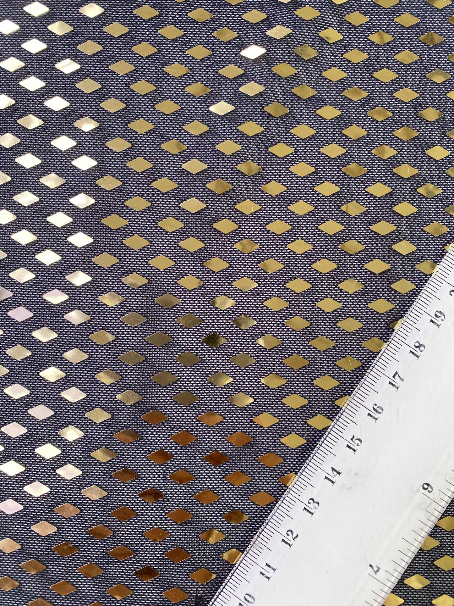 Diamond Powermesh - Black/Gold - 59"Wide - Sold By The Metre