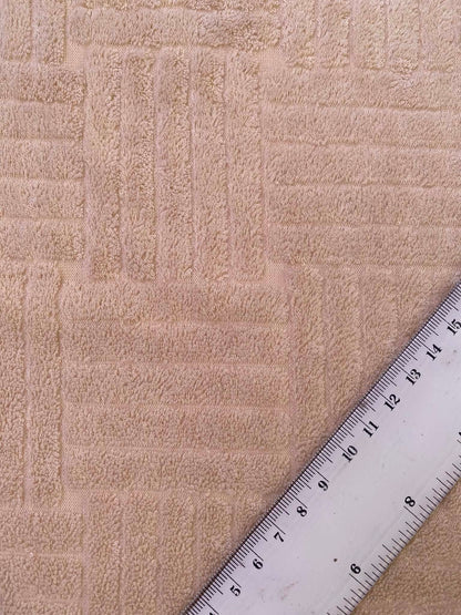 Jaquard Towelling - Buttermilk - 66"wide - Sold By The Metre